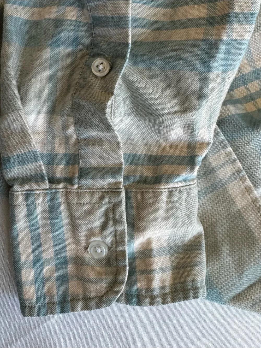 J.Crew Flex Oxford Shirt Mens Large Slim Fit Light Blue Plaid Button Down OCBD